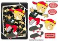 No Fear! Boy in Red on Skateboard with Gold Stars