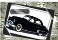 1949 Black Oldsmobile Vintage Car in Frame A4