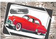 1949 Red Oldsmobile Vintage Car in Frame A4