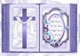 Lilac Cross with Shawl and Sentiment Open A4 Book