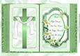 Green Cross with Shawl and Sentiment Open A4 Book