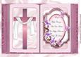 Rose Cross with Shawl and Sentiment Open A4 Book