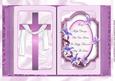 Pink Cross with Shawl and Sentiment Open A4 Book