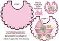 Peek a Boo Teddy with Baby Girls Pram Pink Polkadot Bib