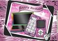 Girls Pink Gadgets & Things, Mobile, Laptop, Mp3 Player A4