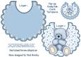 Gorgeous Little Blue Bear on Star Bib