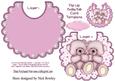 Gorgeous Little Pink Bears (twins) on Star Bib