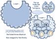 Gorgeous Little Blue Bears (twins) on Star Bib