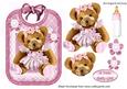 Gorgeous Little Teddy in Pink Tutu, with Bottle on Bib