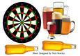 Dartboard and Beers A4