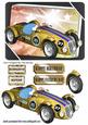 Born2ryd Gold Racing Sports Car with the Stars