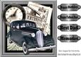 1936 Black Sedan Vintage Car with Steampunk 8x8