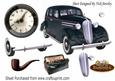 1936 Black Sedan Vintage Car with Steampunk A4