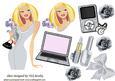 Trendy Lady with Her Pooch and Silver Gadgets A4