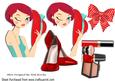 Pretty Lady with Her Lippy and Red Hat A4