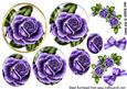 Pretty Purple Rose Pyramids with Roses & Bow A4