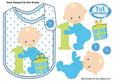 Baby Boys 1st Birthday with Pressie on a Bib
