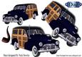1948 Black Vintage Woody Car with Pipe A4