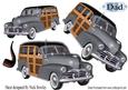1948 Silver Vintage Woody Car with Pipe A4