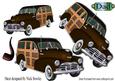 1948 Brown Vintage Woody Car with Pipe A4