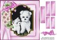 Cute Little Westies with Flowers and Bow 8x8