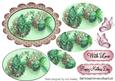 Pretty Flowers in Scalloped Frame with Green Bow Pyramids