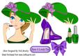 Pretty Lady with Her Lippy and Green Hat A4
