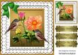Pretty Birds on Roses and Lace 8x8