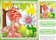 Sweet Little Faerie with Flower in the Meadow 8x8