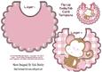 Sleepy Little Monkey on a Pink Bib