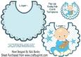 Cute Baby Boy in Blue Babygro with Teddy on a Bib