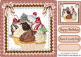 Chocolate, Cream and Cherry Cupcakes 8x8