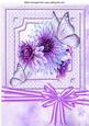 Pretty Lilac Chrysthanthemums with Butterflies and Bow A4