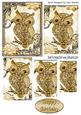 Cute Gold Diamante Owl on a Branch with Flowers Pyramids