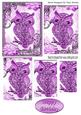 Cute Pink Diamante Owl on a Branch with Flowers Pyramids