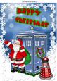 Santa Who! with His Tardis, Presents & Dalek A4