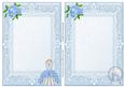 Pretty Blue Princess Dress & Castle in Dome A5 Insert