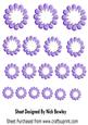 Pretty Purple Flower Emb in Various Sizes