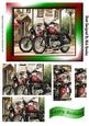 Vintage Motorbikes Outside a Country Pub Pyramids