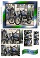 Vintage Blue Motorbikes Outside a Country Pub Pyramids
