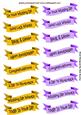 Gold and Purple Banner Wedding Sentiment Tags