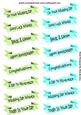 Green and Turq Banner Wedding Sentiment Tags