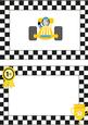 Racing Driver in Check Frame with Cup A5 Insert