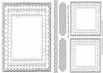 Silver A5 Lace Frames, Toppers, Border & Tags
