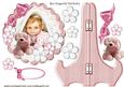 Sweet Baby Girl Playing Peek a Boo on a Lace Plate & Stand