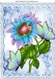 Fantasy Rainbow Sunflower & Rainbow Butterflies A4