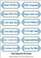 Lovely Blue Bubble Effect Sentiments in Ornate Tags