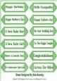 Lovely Green Bubble Effect Sentiments in Ornate Tags