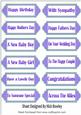 Lovely Purple Bubble Effect Sentiments in Ornate Tags