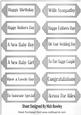 Lovely Silver Bubble Effect Sentiments in Ornate Tags